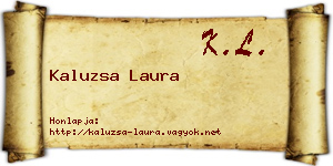 Kaluzsa Laura névjegykártya